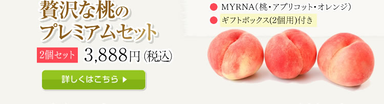 贅沢な桃のプレミアムセット 2個セット3,888円（税込）